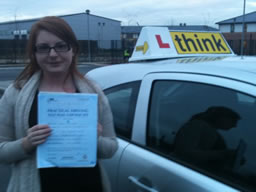 rosie camberley  happy with think driving school